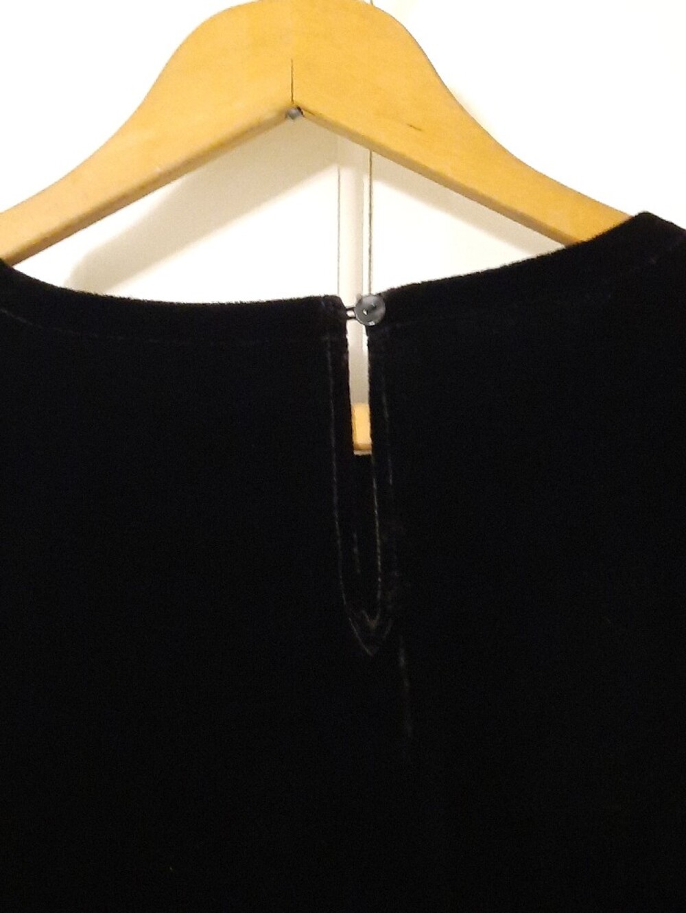 Eileen Fisher Black Velvet Long-Sleeve Shift Dress - Picture 9 of 11